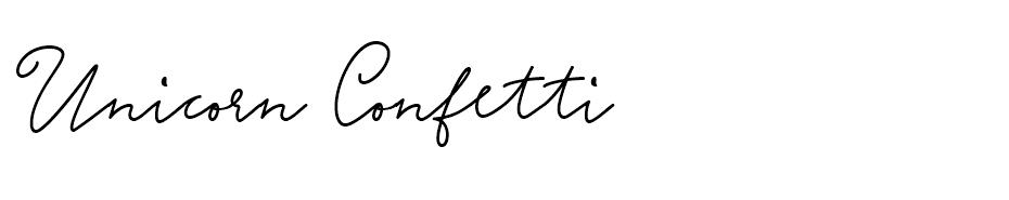Unicorn Confetti font